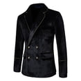 thumbnail image 4 of guisaled Velvet Suits for Mens Classic Slim Fit formal Blazer Jackets Pant Suits Single Breasted Lapel Business Prom Tuxedo Suits, 4 of 9