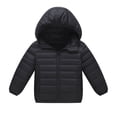 thumbnail image 6 of KyCheLot Boys Girls Zip up Jacket Solid Color Long Sleeve Hooded Outerwear Kids Winter Warm Windproof Coats, 6 of 8