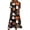 Black B, variant on Women's Halloween Themed Casual Dress, Round Neck with Pockets Style , Everyday Outings, Halloween Print Casual Dress for Ladies Blue B 3XL