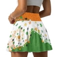 thumbnail image 2 of FUIALDOLG St Patricks Day Skorts for Women Green Leaf Music Tennis Skirt with Short High Waisted Green Athletic Skorts Summer Golf Skorts with Pocket Mini Skirt for Running,Pickleball,L, 2 of 8