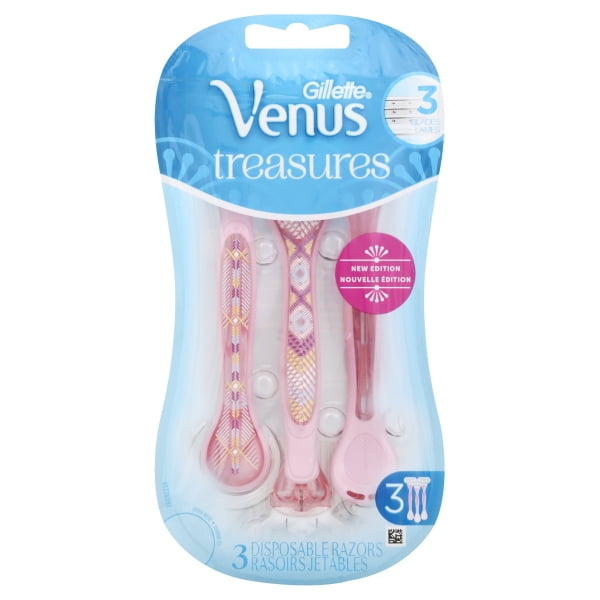 Venus Treasures Women's Disposable Razors 3ct