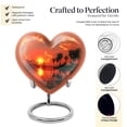 thumbnail image 3 of Crimson Harbor Urn, Urns For Human Ashes, Cremation Heart Urns For Human Ashes, Urn For Ashes Adult Male, Funeral Urns For Ashes, Decorative Urns Ashes, Heart Urns For Adult Human Ashes 8 Inch, 3 of 5
