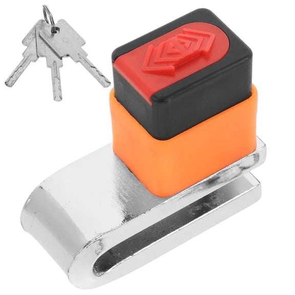 SEWCHICS Motorcycle Disc Brake Lock 1Pack Orange Alloy with Anti Theft for High Theft Areas