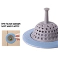 thumbnail image 3 of Colador de drenaje para fregadero de cocina, paquete de 2, tapón de silicona para fregadero de cocina con borde de acero inoxidable de 4,5 pulgadas de diámetro, 3 of 6