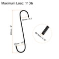 thumbnail image 2 of Uxcell Manganese Steel Long S Hooks S-shaped Hanging Hooks for Hanging Plant 2 Pcs Black 8 Inch, 2 of 6