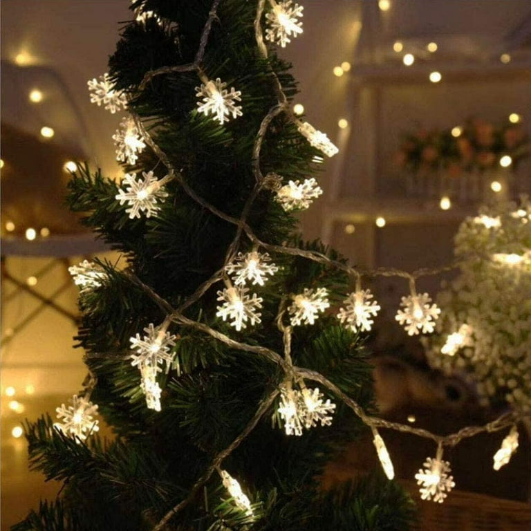 CESOF Christmas Lights, 20 Ft 40 LED Snowflake String Lights