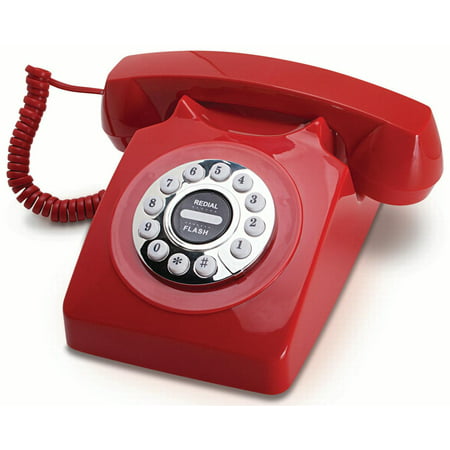Vintage Telephone - Retro Style Landline Classic Phone Rotary Style Push (Best Place To Upgrade Phone)