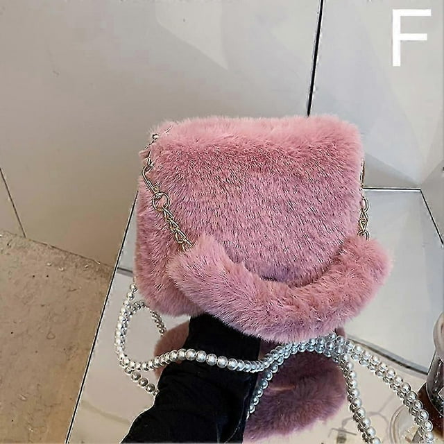 Plush New Furry Cute Mini Handbag Fashionable Plush Crossbody Bag For Women