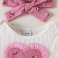 thumbnail image 6 of NOLDARES Baby Girl Clothes Newborn Infant Fall Outfit Romper Winter Pant Set Headband 3 Pcs Clothes for Girl(White,0-3 M), 6 of 8