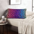 thumbnail image 6 of Xecao Leopard Neon Rainbow Gradient for Decorative Throw Pillow Case for Couch,Sofa or Bed Set,Pillow Cover for Sofa Home Decor Ideal Gift-16"x24", 6 of 6