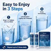 Hydrogen Water Effervescent Tablets Daily Supplement, 100 Count Total, 200mg Per Serving, Generates 12ppm Hydrogen, Fast Dissolving Zesty Lime Flavor