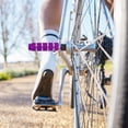 thumbnail image 6 of Uxcell 4 Pack Aluminum Alloy Bike Pegs Anti-Skid Fit 3/8 inch with Stripe Purple Black, 6 of 7