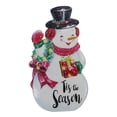 thumbnail image 2 of 26 Inch Pre-Lit Iron Christmas Snowman Sign, 2 of 4