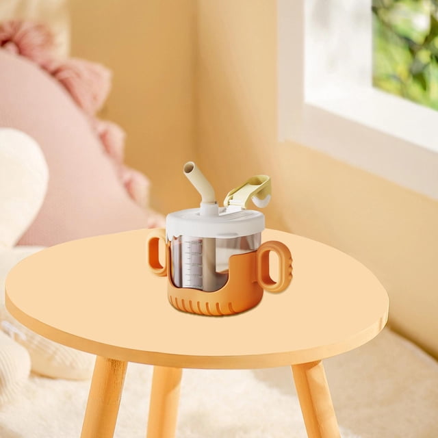 Taza de entrenamiento de silicona Hugo para bebés de dibujos animados naranja 10