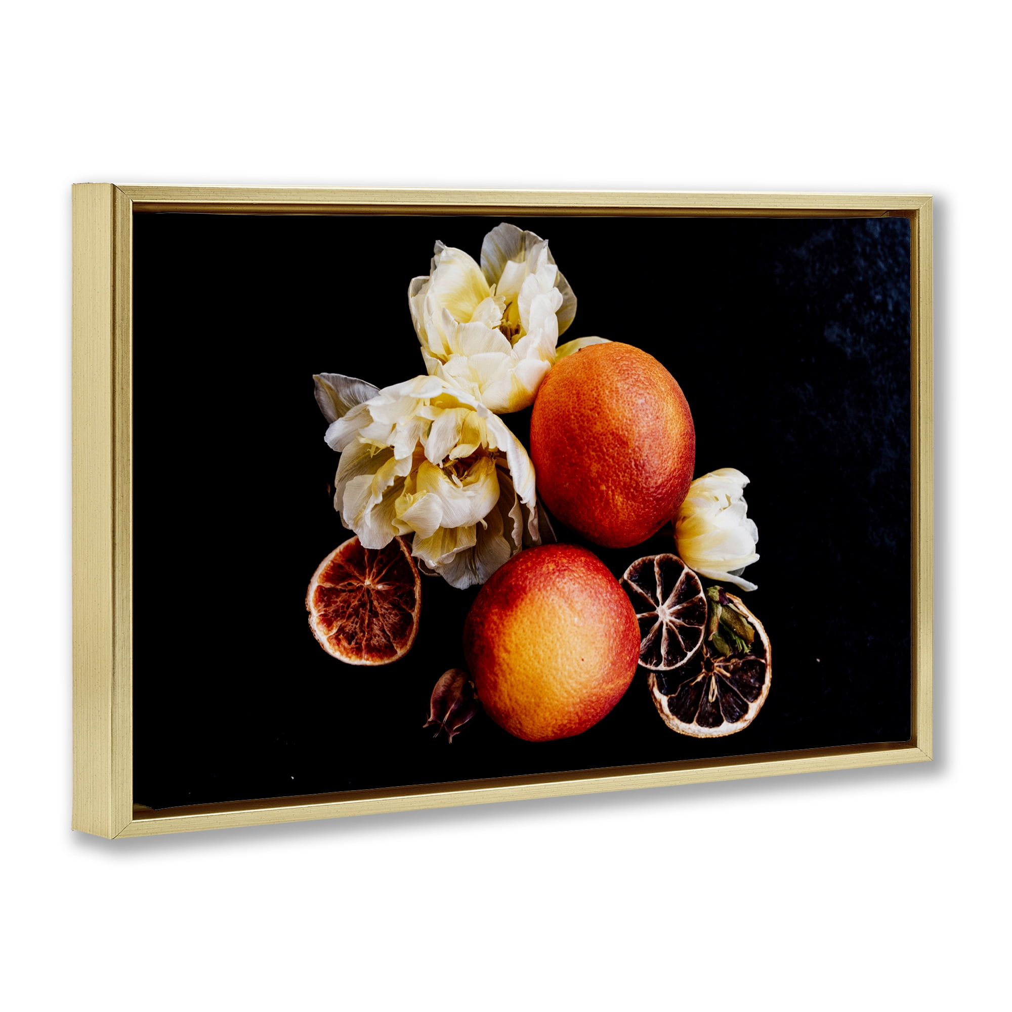 The Still Spring Fruit Gold Framed Floater Canvas Wall Art, design by Amy Carroll