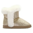 thumbnail image 4 of Kushyshoo Golden Girls Snow Boots Warm Faux Fur Lined Glitter Strap Winter Shoes Lightweight with Hook-and-loop Size 2M, 4 of 5