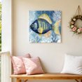 thumbnail image 6 of Canvas Wall Art, Blue Yellow Fish Framed Canvas Prints for Bedroom Office, Summer Ocean Watercolor Coral Large Gallery Wrapped Wall Decor for Home Office, Gifts, 16"x16" Ship Next Day, 6 of 9