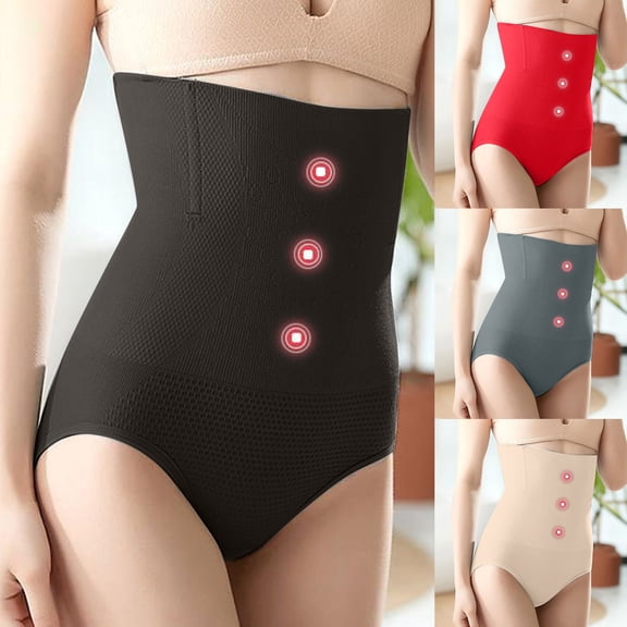 Feancey Women's Tummy Control Shapewear Panties High WaistBody Shaper Underwear Slimming Briefs Compression Breathable Waist Trainer Dark Gray L