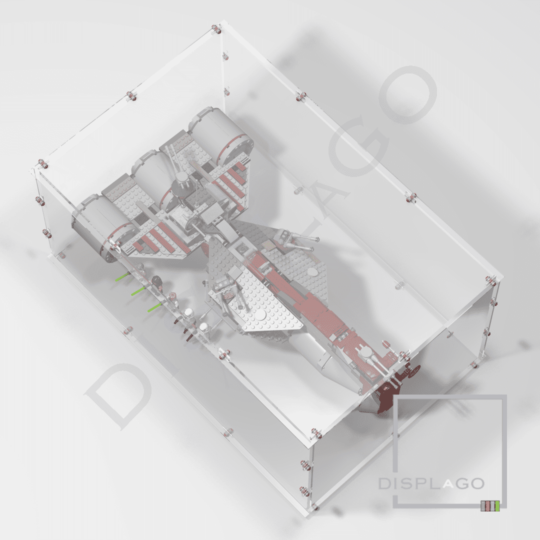 Display Case for LEGO® #7964 Republic Frigate. Display case for minifigures. Star Wars® display case. Compatible LEGO® display
