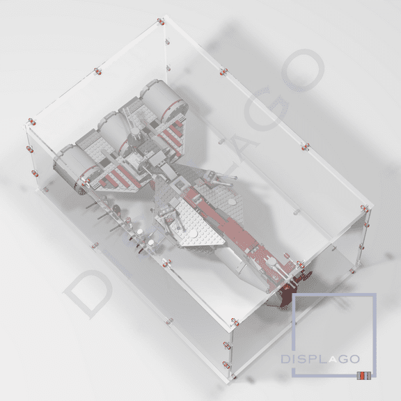 Display Case for LEGO #7964 Republic Frigate. Display case for minifigures. Star Wars display case. Compatible LEGO display