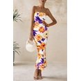 thumbnail image 3 of Vestido largo Prettygarden para mujer 2025 con estampado floral acanalado, 3 of 7