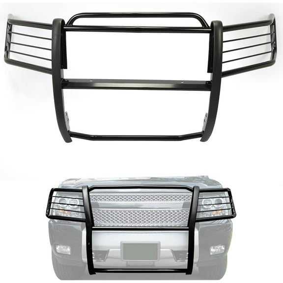 KOJEM Front Steel Bumper HeadLight Grille Brush Guard Protection For 2007-2014 Chevrolet Suburban Tahoe Avalanche 1500 (Will NOT fit Silverados) 08 09 10 11 12 13