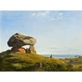 thumbnail image 2 of Johan Thomas Lundbye 14x11 Gold Ornate Wood Frame and Double Matted Museum Art Print Titled - Dolmen at Raklev, Rosnas (1839), 2 of 4