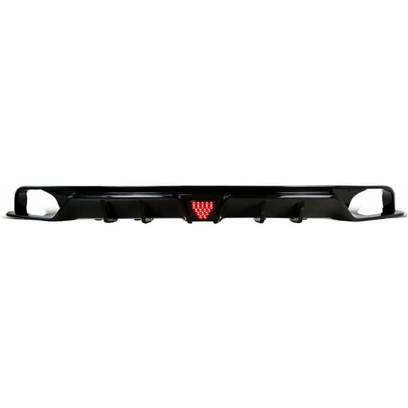 ECP-AUTOTEILE fit for 22-25 Civic Sedan LX,DX 4DR Rear End Bumper Diffuser Gloss Black FE180