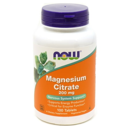 Magnesium Citrate 200 mg by Now Foods 100 Tablets