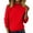 Red #026, variant on Knit Sweaters for Women Warm Knitted V Neck Tops Fall Winter Long Sleeve Soft Sweater Pullover White S