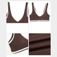 thumbnail image 4 of KHONTS Women 2 Piece Workout Yoga Sets Color Block Sports Bra High Waist Flared Leggings Gym Yoga Pilates Outfits Coffee L, 4 of 8