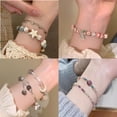 thumbnail image 4 of Pulsera de cristal Pulsera de niña Pulsera de perla de ojo de gato Pulsera de dopamina Niche Sense Joyas que no se decoloran, 4 of 4
