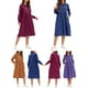 thumbnail image 4 of Vestido, Vestido suelto de mujer con bolsillos Manga larga Vestido vintage de talla grande Meterk Medio, 4 of 7