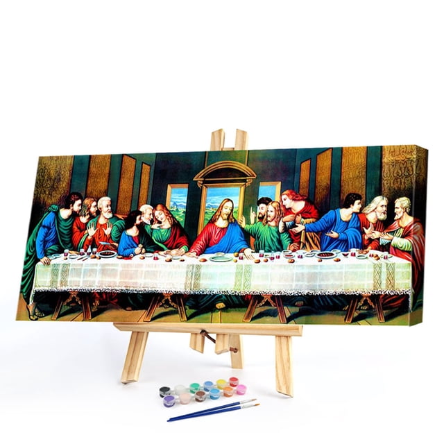 Cuadros Decorativos Kits de pintura al óleo de la última cena por números, manualidades DIY, dibujo para colorear, decoración del hogar Ehuebsd Nuevos Originales