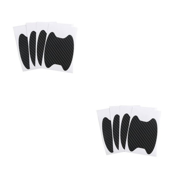 Speravity Película de manija de puerta de coche de fibra de carbono, 4 Uds., a prueba de arañazos, Protector profesional de manija de coche, Negro 2piezas
