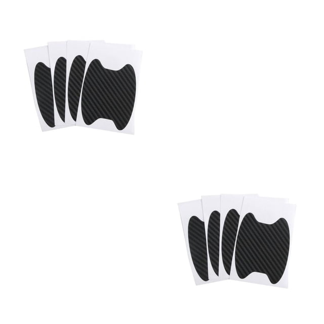 Speravity Película de manija de puerta de coche de fibra de carbono, 4 Uds., a prueba de arañazos, Protector profesional de manija de coche, Negro 2piezas