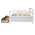 thumbnail image 6 of Aukfa Daybed with 2 Storage Drawers, Wood Full Size Daybed Frame for Guests Sleepovers, White, 6 of 8