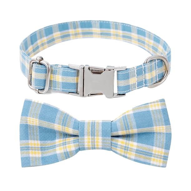 Collar para perros con pajarita: collar para perros con lazo ajustable, elegante, pequeño a mediano o grande