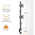 thumbnail image 2 of Single Fully Adjustable Monitor Arm Stand Mount Fits One Screen lbs for Monitor Computer Screen VESA (MD)\u, 2 of 9