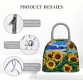 thumbnail image 4 of Balery Landscape With Sunflowers Bolsa de Almuerzo para Mujeres, Caja de Almuerzo, Bolsa de Almuerzo Pequeña Impermeable, Tote de Almuerzo Reutilizable con Gran Capacidad, 4 of 6