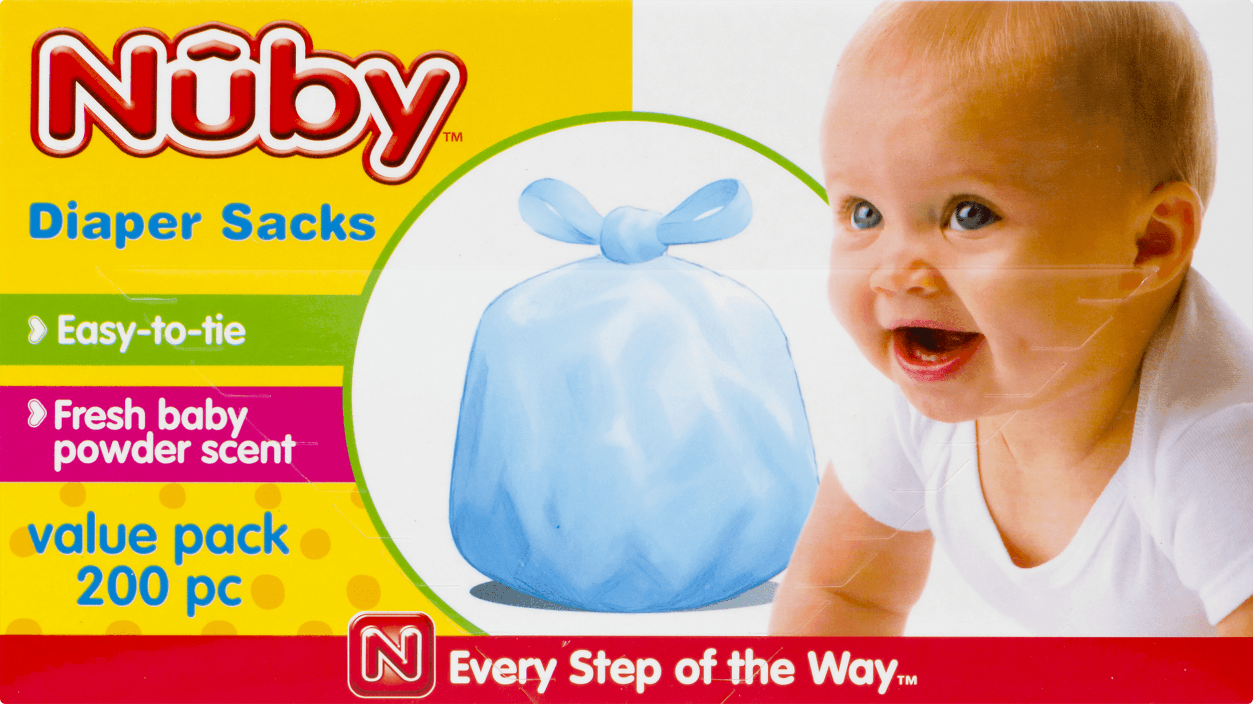 200 Disposable Baby Fragranced Scented Nappy Bags Hygienic Sack Tie Handle 