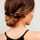 thumbnail image 4 of Clip de pelo de terciopelo de sentido superior negro y dorado clip de pico de pato vintage clip de flequillo, 4 of 5