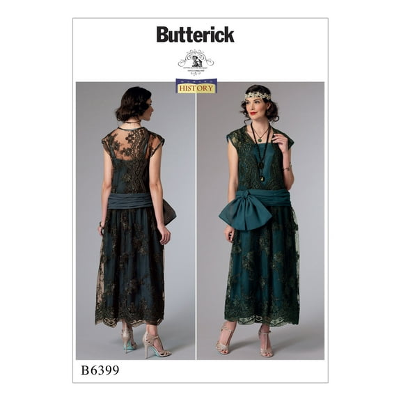 Butterick Making History Misses Drop Waist Dress Costume-14-16-18-20-22