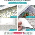 thumbnail image 3 of FJSHN-Brand Creative Covering, Self-Adhesive Shelf Liner, Multi-Purpose Vinyl Drawer Liner, Easy To Use And Apply, 18'' X 9', Abbey Sage, 3 of 4