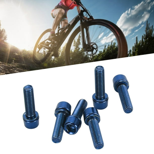 Tornillos De Vástago De Bicicleta De 6 Piezas, Tornillos De Vástago De Manillar De Bicicleta De aleación De Aluminio M5x18 Mm Para Bicicleta De Montaña