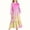 Hot Pink, variant on Zylanna Girls Long-Sleeve Tiered Maxi Dress, Soft Gradient Colors Pockets Design Spring Fall Girls' Casual Dresses Mint Green Size 13
