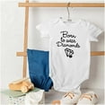 thumbnail image 4 of Born To Wear Diamonds Cute Cursive Bodysuit Jumper Girls Infant Baby Brisco Brands NB, 4 of 6