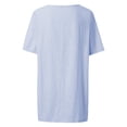 thumbnail image 6 of XIAONU Button Front Tunic Dress for Women Short Sleeve Knot Hem Beach Cover Up Dress, 6 of 7