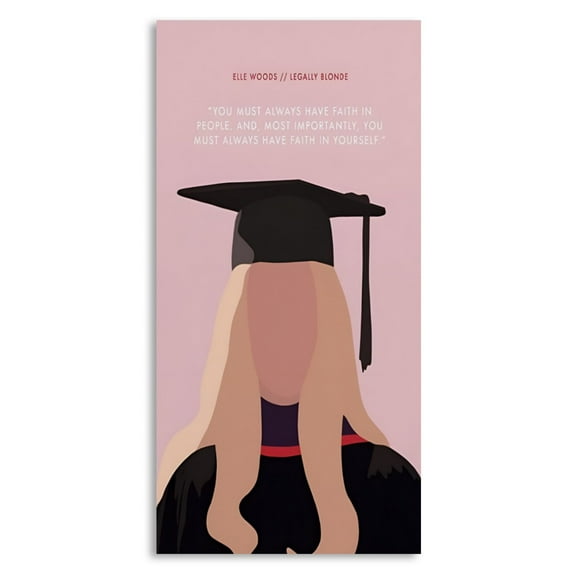 Wall Poster for Bedroom Decor Art Print - Legally Blonde Movie Poster Heroine's Cartoon Poster (Size: 8'x16')