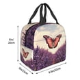 thumbnail image 3 of Vsdgher Butterfly Over Lavender Lunch Bag, Lunch Box for Women Adult Men, Lunch Tote Insulated Cooler Lunch Container for Work/Office/Picnic/Travel, 3 of 8